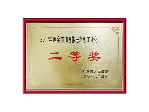 2017加速推進新型工業化二等獎